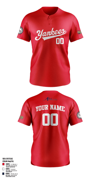 Two Button Baseball Jersey, IWV Youth Baseball, Baseball, Teamtime, Team time, sublimation, custom sports apparel, team uniforms, spirit wear, spiritwear, sports uniforms, custom shirts, team store, custom team store, fundraiser sports, apparel fundraiser