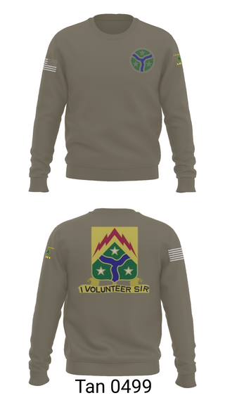 Crew Neck Sweatshirt, 278th Armored Cavalry, Army, Teamtime, Team time, sublimation, custom sports apparel, team uniforms, spirit wear, spiritwear, sports uniforms, custom shirts, team store, custom team store, fundraiser sports, apparel fundraiser