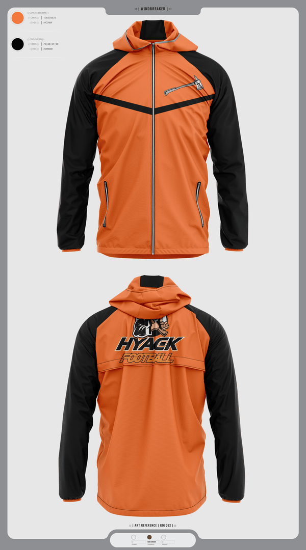 Windbreaker, Hyacks Football, Football, Teamtime, Team time, sublimation, custom sports apparel, team uniforms, spirit wear, spiritwear, sports uniforms, custom shirts, team store, custom team store, fundraiser sports, apparel fundraiser