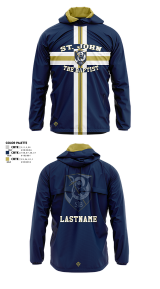 Windbreaker, St. John The Baptist K-8, Men's Basketball, Teamtime, Team time, sublimation, custom sports apparel, team uniforms, spirit wear, spiritwear, sports uniforms, custom shirts, team store, custom team store, fundraiser sports, apparel fundraiser