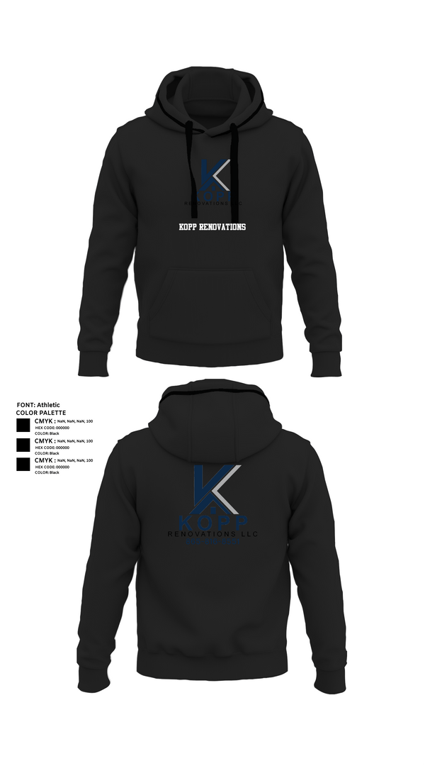 Hoodie, Kopp Renovations, , Teamtime, Team time, sublimation, custom sports apparel, team uniforms, spirit wear, spiritwear, sports uniforms, custom shirts, team store, custom team store, fundraiser sports, apparel fundraiser