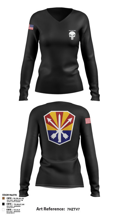 HHC 153 CSSB 55719038 Women's Long Sleeve V-neck Shirt - 3