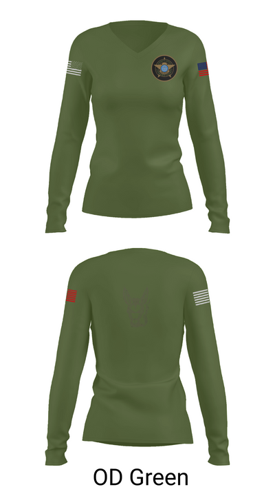 Lowndes County Sheriff’s Office Special Operations Division 52350448 Women's Long Sleeve V-neck Shirt - 54