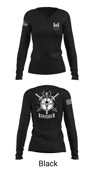 Women's Long Sleeve Vneck Shirt, B TRP 278th RES ACR, National Guard, Teamtime, Team time, sublimation, custom sports apparel, team uniforms, spirit wear, spiritwear, sports uniforms, custom shirts, team store, custom team store, fundraiser sports, apparel fundraiser