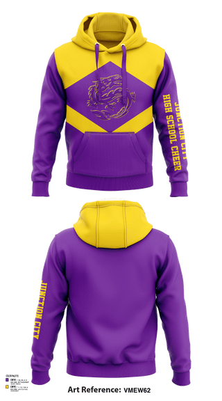 Hoodie, Junction City High School Cheer, Cheer, Teamtime, Team time, sublimation, custom sports apparel, team uniforms, spirit wear, spiritwear, sports uniforms, custom shirts, team store, custom team store, fundraiser sports, apparel fundraiser
