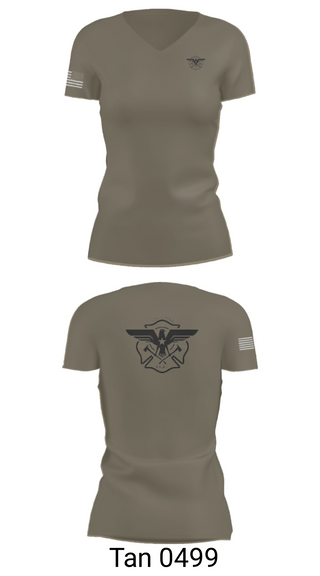Women's Short Sleeve Vneck Shirt, Arson & Explosives Investigations, Police, Teamtime, Team time, sublimation, custom sports apparel, team uniforms, spirit wear, spiritwear, sports uniforms, custom shirts, team store, custom team store, fundraiser sports, apparel fundraiser