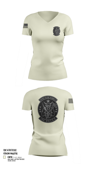 Women's Short Sleeve Vneck Shirt, 209th SOCES, , Teamtime, Team time, sublimation, custom sports apparel, team uniforms, spirit wear, spiritwear, sports uniforms, custom shirts, team store, custom team store, fundraiser sports, apparel fundraiser