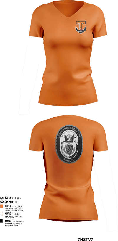 Tabb NJROTC 42524039 Women's Short Sleeve V-neck Shirt - 32