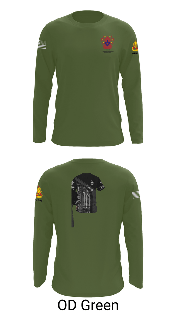 Long Sleeve Performance Shirt, 121 transportation, National Guard, Teamtime, Team time, sublimation, custom sports apparel, team uniforms, spirit wear, spiritwear, sports uniforms, custom shirts, team store, custom team store, fundraiser sports, apparel fundraiser