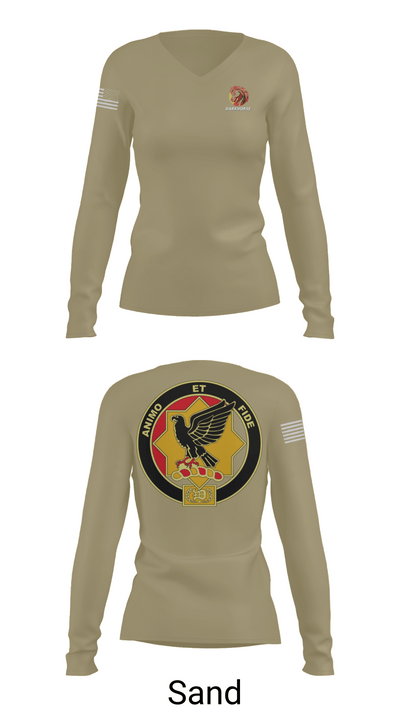 D FST 8-1 CAV 24153334 Women's Long Sleeve V-neck Shirt -1 97