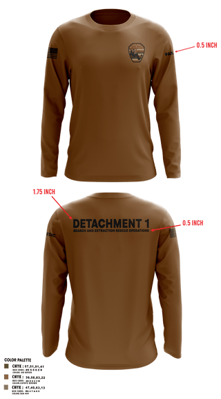 Long Sleeve Performance Shirt, Detachment 1, Air Force, Teamtime, Team time, sublimation, custom sports apparel, team uniforms, spirit wear, spiritwear, sports uniforms, custom shirts, team store, custom team store, fundraiser sports, apparel fundraiser