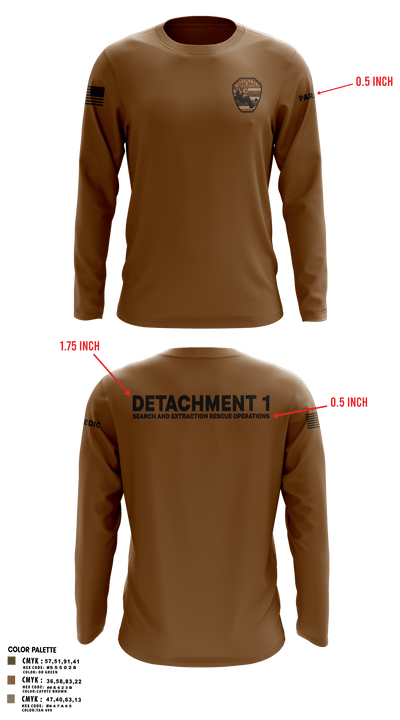 Detachment 1 27221981 Long Sleeve Performance Shirt 35