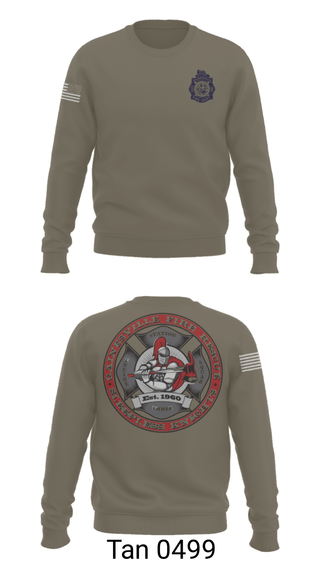Crew Neck Sweatshirt, GFR Station 3, Fire Department, Teamtime, Team time, sublimation, custom sports apparel, team uniforms, spirit wear, spiritwear, sports uniforms, custom shirts, team store, custom team store, fundraiser sports, apparel fundraiser