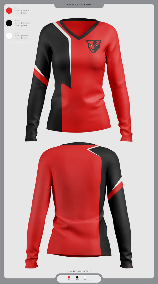 Womens Long Sleeve Vneck Shirt, Petal High School Tennis, Tennis, Teamtime, Team time, sublimation, custom sports apparel, team uniforms, spirit wear, spiritwear, sports uniforms, custom shirts, team store, custom team store, fundraiser sports, apparel fundraiser