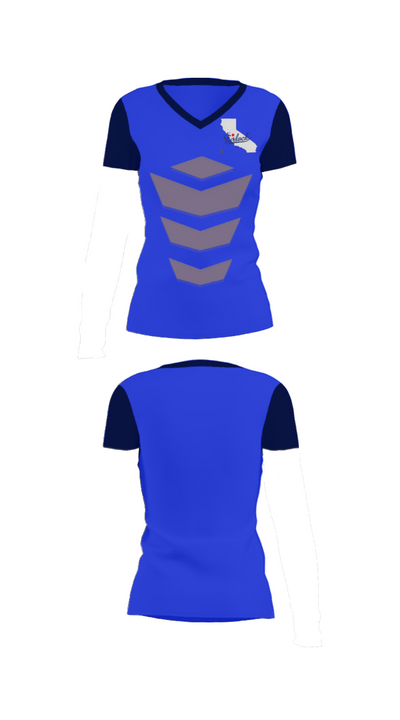 CLA-VAL 27414024 Women's Short Sleeve V-neck Shirt - 30