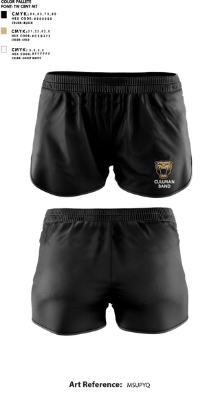 Womens Shorts, Cullman Middle School Band, Spirit Store, Teamtime, Team time, sublimation, custom sports apparel, team uniforms, spirit wear, spiritwear, sports uniforms, custom shirts, team store, custom team store, fundraiser sports, apparel fundraiser