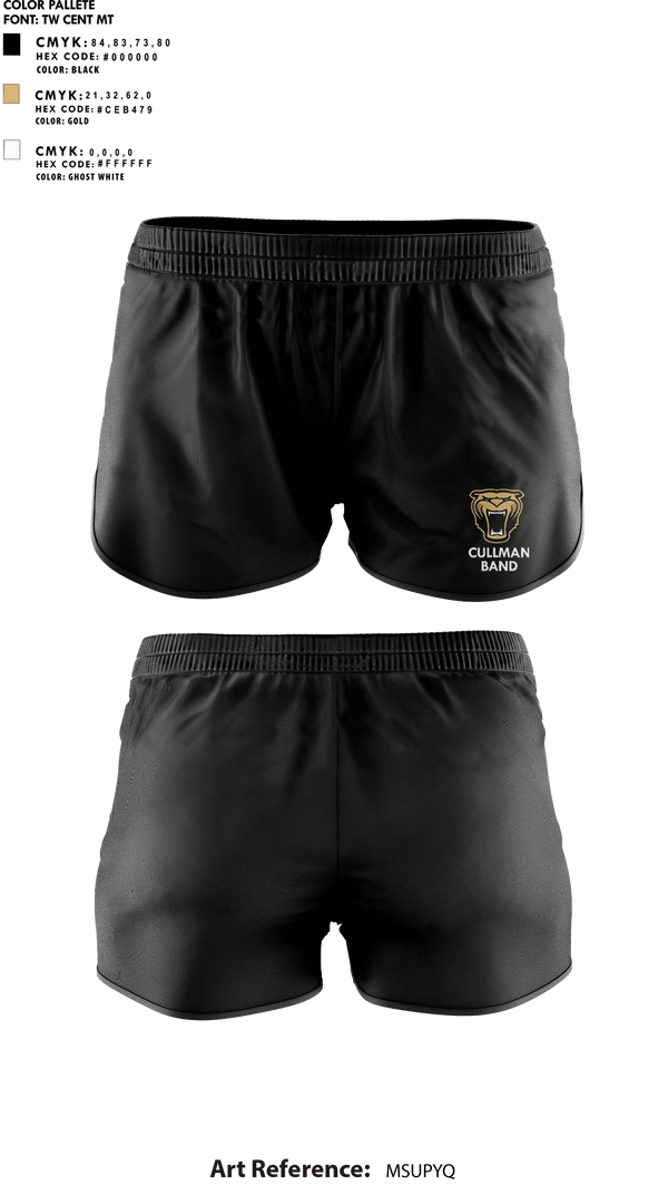 Womens Shorts, Cullman Middle School Band, Spirit Store, Teamtime, Team time, sublimation, custom sports apparel, team uniforms, spirit wear, spiritwear, sports uniforms, custom shirts, team store, custom team store, fundraiser sports, apparel fundraiser