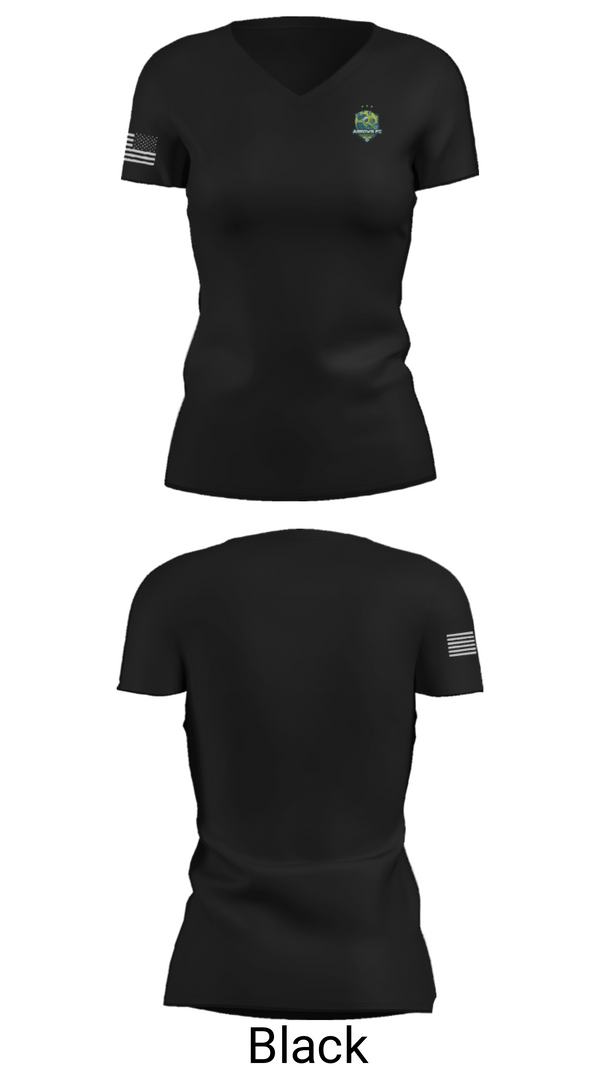 Women's Short Sleeve Vneck Shirt, ARROWS FC, Men's Soccer, Teamtime, Team time, sublimation, custom sports apparel, team uniforms, spirit wear, spiritwear, sports uniforms, custom shirts, team store, custom team store, fundraiser sports, apparel fundraiser