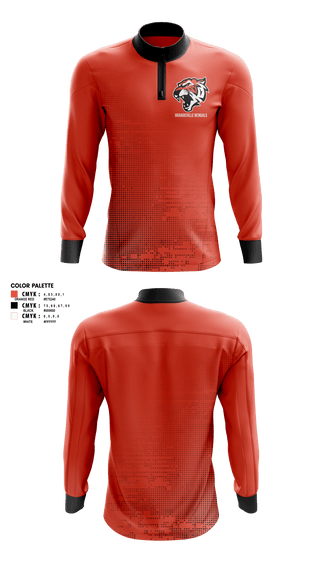 Quarter Zip Jacket, Orangeville Bengals, Baseball, Teamtime, Team time, sublimation, custom sports apparel, team uniforms, spirit wear, spiritwear, sports uniforms, custom shirts, team store, custom team store, fundraiser sports, apparel fundraiser