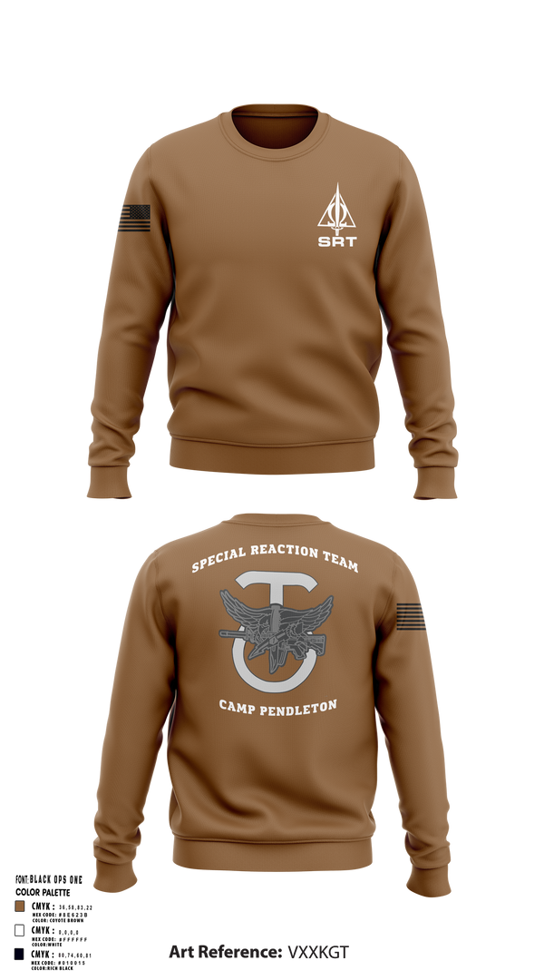 Crew Neck Sweatshirt, Special Reaction Team, Marines, Teamtime, Team time, sublimation, custom sports apparel, team uniforms, spirit wear, spiritwear, sports uniforms, custom shirts, team store, custom team store, fundraiser sports, apparel fundraiser