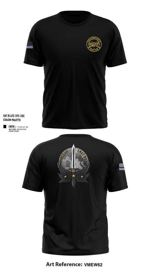 Short Sleeve Performance Shirt, Philadlphia SWAT, Police, Teamtime, Team time, sublimation, custom sports apparel, team uniforms, spirit wear, spiritwear, sports uniforms, custom shirts, team store, custom team store, fundraiser sports, apparel fundraiser