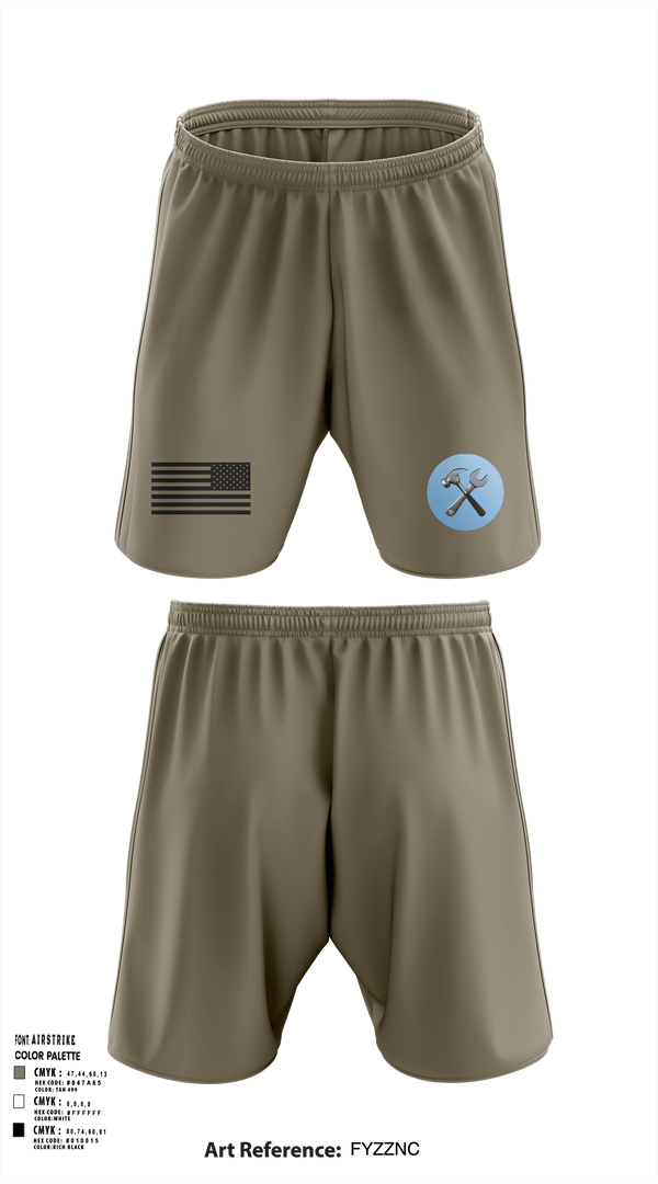 Athletic Shorts With Pockets, HHD, 415th Military Intelligence Battalion, National Guard, Teamtime, Team time, sublimation, custom sports apparel, team uniforms, spirit wear, spiritwear, sports uniforms, custom shirts, team store, custom team store, fundraiser sports, apparel fundraiser