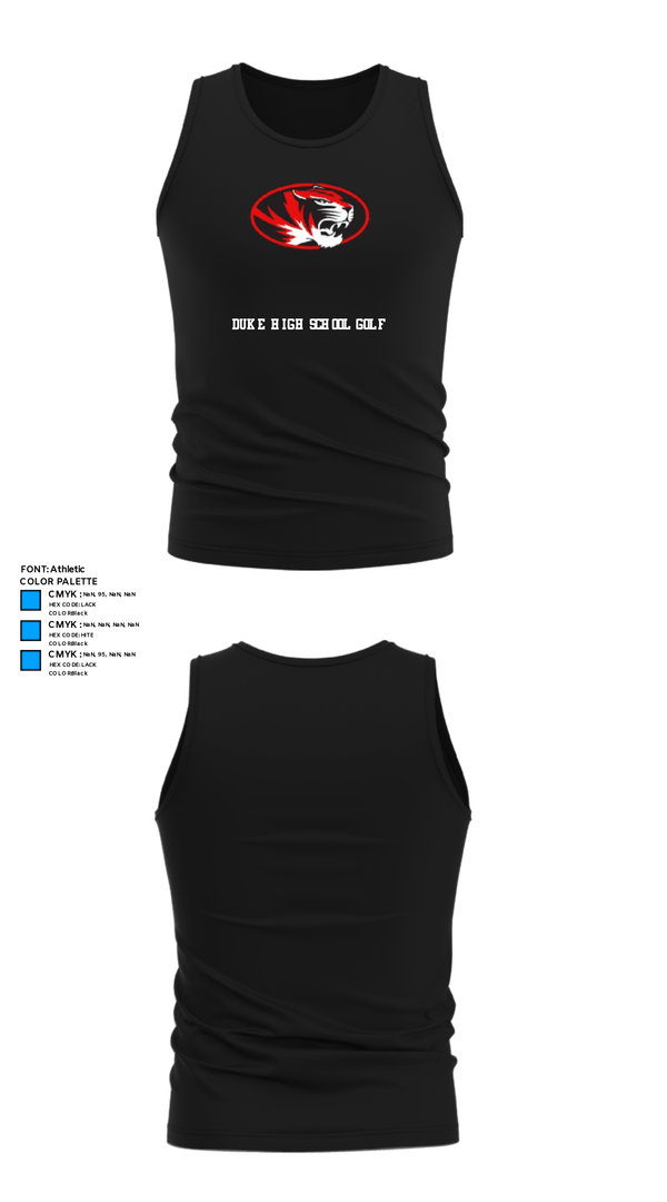Tank Top, Duke High School Golf, Golf, Teamtime, Team time, sublimation, custom sports apparel, team uniforms, spirit wear, spiritwear, sports uniforms, custom shirts, team store, custom team store, fundraiser sports, apparel fundraiser
