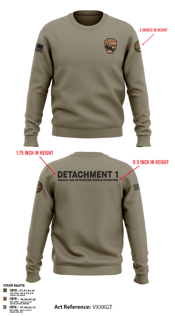 Crew Neck Sweatshirt, Detachment 1, Air Force, Teamtime, Team time, sublimation, custom sports apparel, team uniforms, spirit wear, spiritwear, sports uniforms, custom shirts, team store, custom team store, fundraiser sports, apparel fundraiser