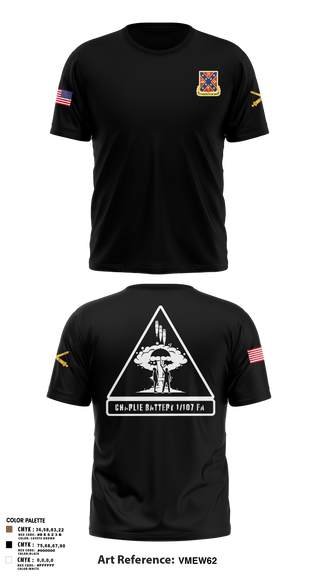 Short Sleeve Performance Shirt, C BTRY 1/107 FA, National Guard, Teamtime, Team time, sublimation, custom sports apparel, team uniforms, spirit wear, spiritwear, sports uniforms, custom shirts, team store, custom team store, fundraiser sports, apparel fundraiser