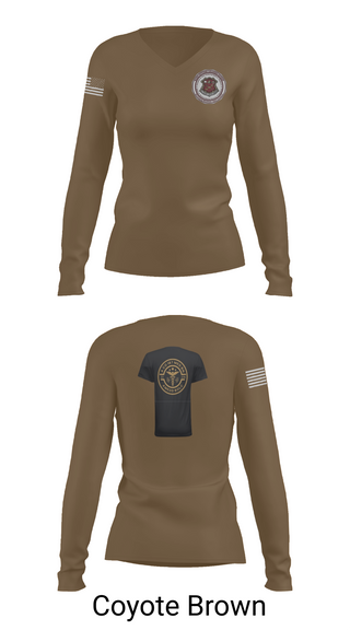 Womens Long Sleeve Vneck Shirt, BOLC 187TH, Army, Teamtime, Team time, sublimation, custom sports apparel, team uniforms, spirit wear, spiritwear, sports uniforms, custom shirts, team store, custom team store, fundraiser sports, apparel fundraiser
