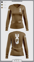 F Central 16888463 Women's Long Sleeve V-neck Shirt - 3