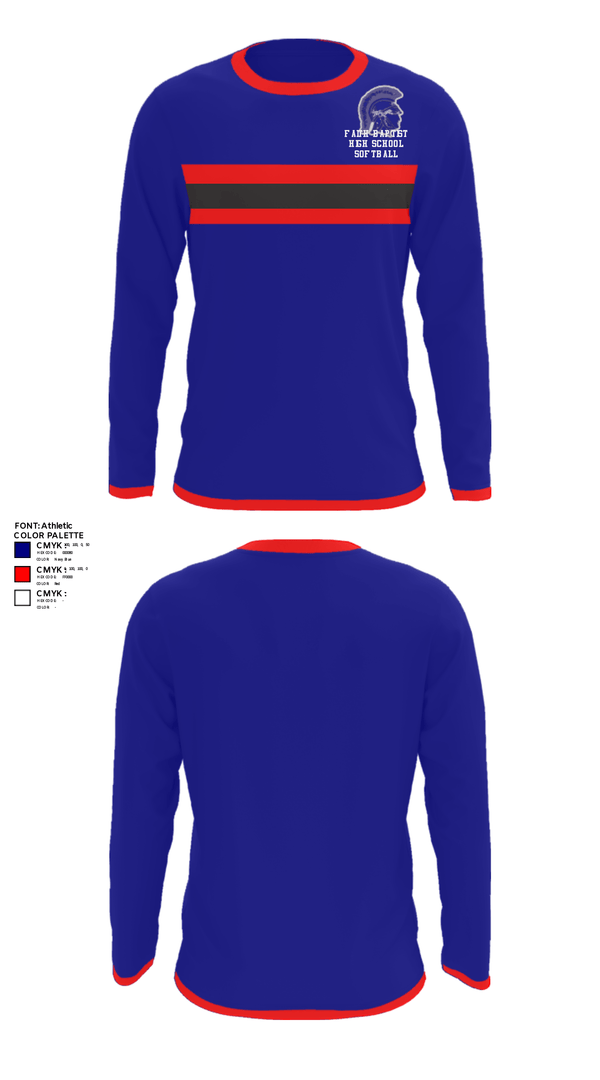 Long Sleeve Performance Shirt, Faith Baptist High School Softball, Softball, Teamtime, Team time, sublimation, custom sports apparel, team uniforms, spirit wear, spiritwear, sports uniforms, custom shirts, team store, custom team store, fundraiser sports, apparel fundraiser