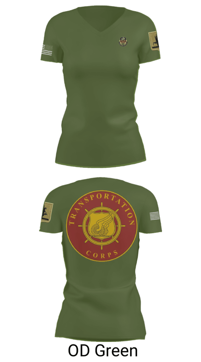 189th Transportation Company 46520683 Women's Short Sleeve V-neck Shirt - 25