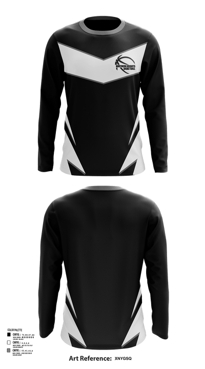 Northern Heights High School Basketball 65462779 Long Sleeve Performance Shirt 102