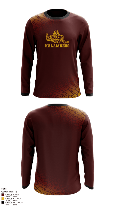 Kalamazoo Central High School Wrestling 70120616 Long Sleeve Rash Guard Shirt - 1