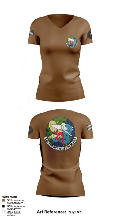 20th Intelligence Squadron 35709340 Women's Short Sleeve V-neck Shirt - 7