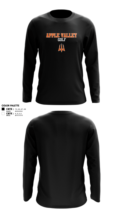 Apple Valley Sun Devils 42610667 Long Sleeve Performance Shirt - 4
