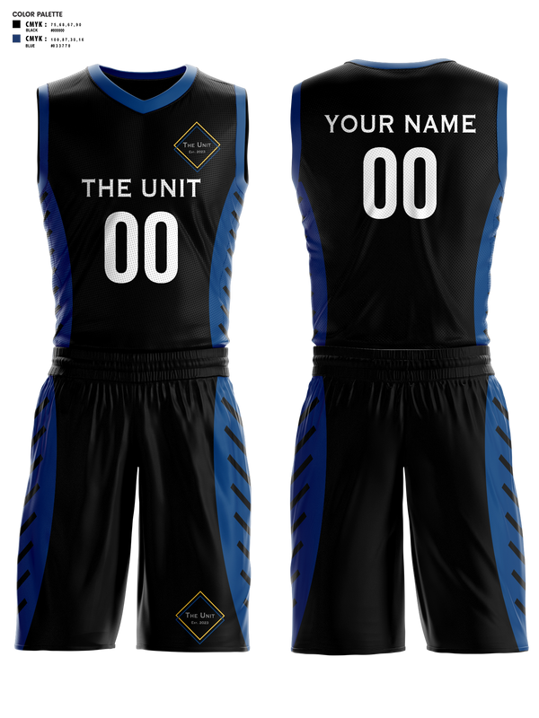 Basketball Uniform, The Unit, Men's Basketball, Teamtime, Team time, sublimation, custom sports apparel, team uniforms, spirit wear, spiritwear, sports uniforms, custom shirts, team store, custom team store, fundraiser sports, apparel fundraiser