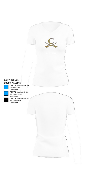 Caviliers 40995481 Women's Short Sleeve V-neck Shirt - 18