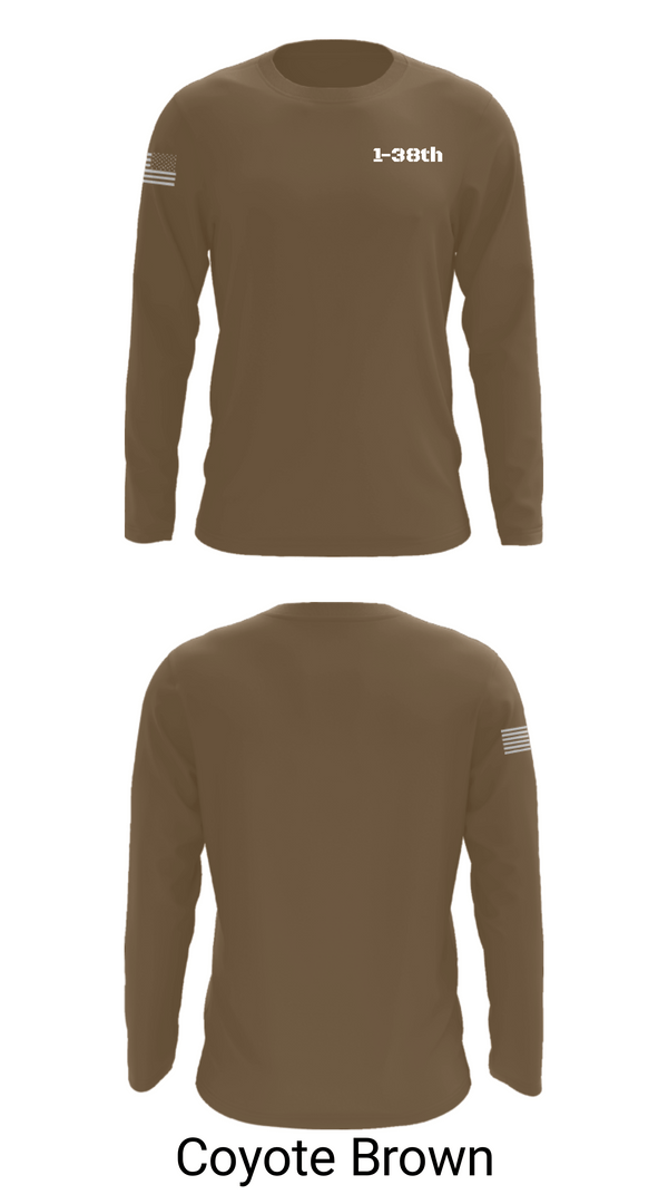 Long Sleeve Performance Shirt, 1-38th, Army, Teamtime, Team time, sublimation, custom sports apparel, team uniforms, spirit wear, spiritwear, sports uniforms, custom shirts, team store, custom team store, fundraiser sports, apparel fundraiser