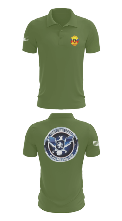 TS FEDERAL PRIVATE SECURITY & BODYGUARD 72741630 Short Sleeve Performance Polo - 45