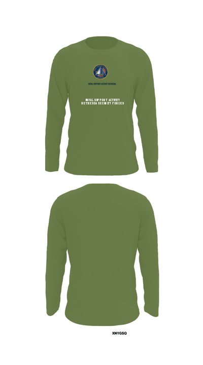 NAVAL SUPPORT ACTIVITY BETHESDA SECURITY FORCES 28838405 Long Sleeve Performance Shirt - 50