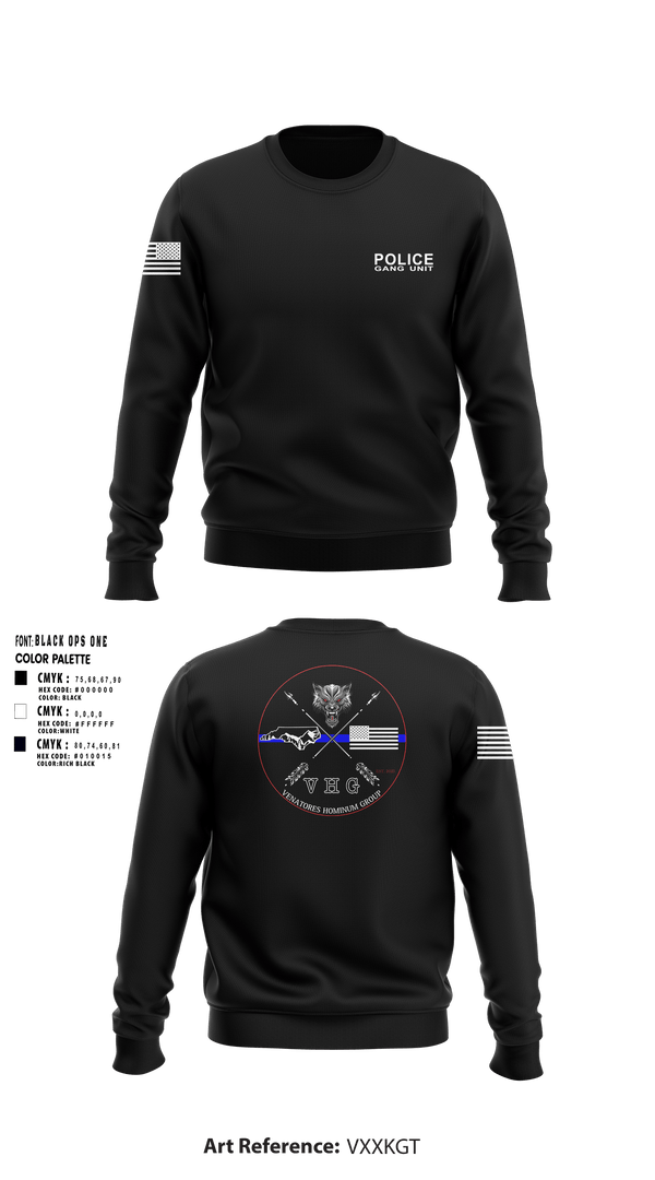 Crew Neck Sweatshirt, VHG, Police, Teamtime, Team time, sublimation, custom sports apparel, team uniforms, spirit wear, spiritwear, sports uniforms, custom shirts, team store, custom team store, fundraiser sports, apparel fundraiser