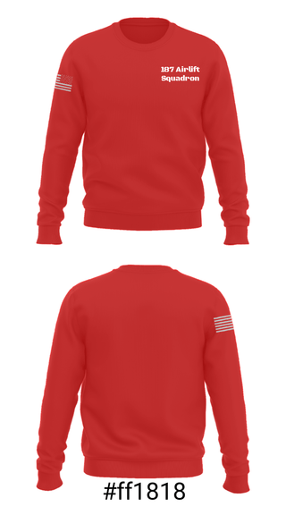 Crew Neck Sweatshirt, 187 Airlift Squadron, National Guard, Teamtime, Team time, sublimation, custom sports apparel, team uniforms, spirit wear, spiritwear, sports uniforms, custom shirts, team store, custom team store, fundraiser sports, apparel fundraiser