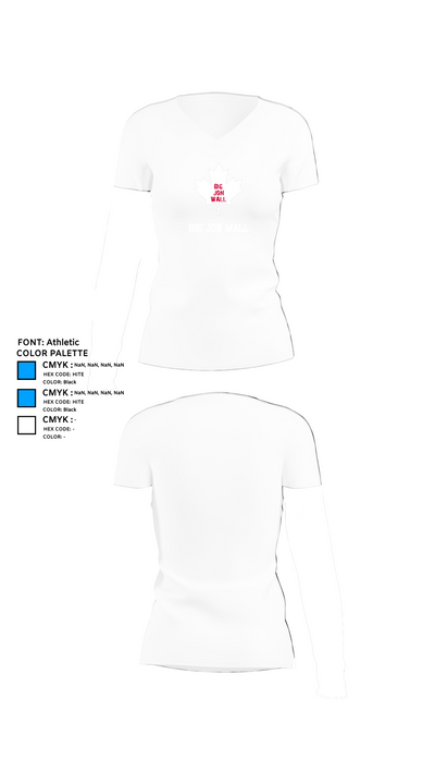 Big Jon Wall 7239574 Women's Short Sleeve V-neck Shirt - 18