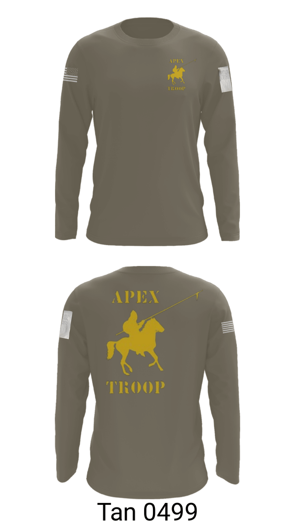 Long Sleeve Performance Shirt, Alpha Troop, 1-221 CAV, National Guard, Teamtime, Team time, sublimation, custom sports apparel, team uniforms, spirit wear, spiritwear, sports uniforms, custom shirts, team store, custom team store, fundraiser sports, apparel fundraiser