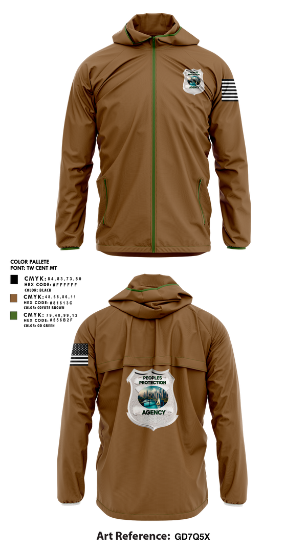 Windbreaker, Peoples Protection Agency, LLC, , Teamtime, Team time, sublimation, custom sports apparel, team uniforms, spirit wear, spiritwear, sports uniforms, custom shirts, team store, custom team store, fundraiser sports, apparel fundraiser
