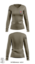 189/34th unit 69510523 Women's Long Sleeve V-neck Shirt - 119