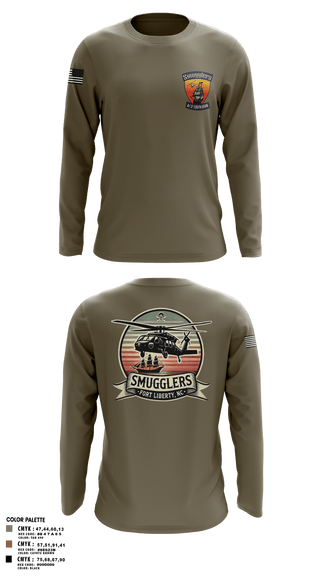 Long Sleeve Performance Shirt, A/2135th GSAB “SMUGGLERS”, Army, Teamtime, Team time, sublimation, custom sports apparel, team uniforms, spirit wear, spiritwear, sports uniforms, custom shirts, team store, custom team store, fundraiser sports, apparel fundraiser