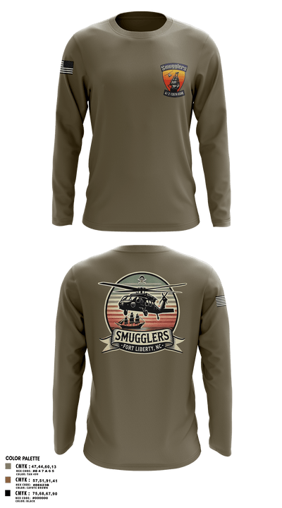 A/2135th GSAB “SMUGGLERS” 66831514 Long Sleeve Performance Shirt - 114
